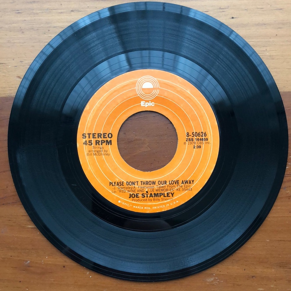 Joe Stampley Do You Ever Fool Around Vinyl 45 Record '78
